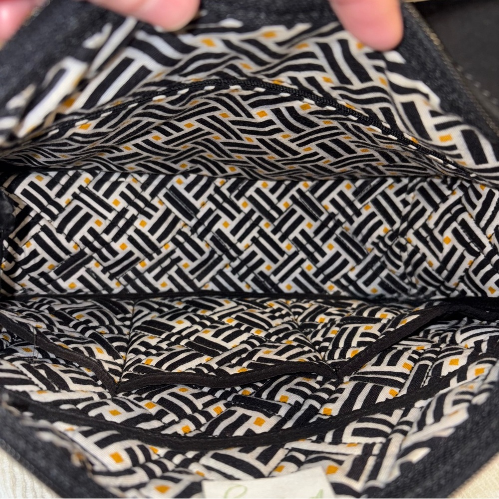 Vera Bradley Black Microfiber Crossbody Bag - Picture 3 of 8